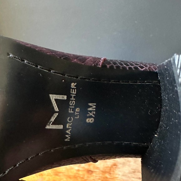 Marc Fisher Taline Leather Ankle Snakeskin Print Boots Size 8.5 - Picture 11 of 11